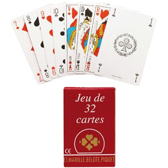 jeu de 32 cartes en etui carton